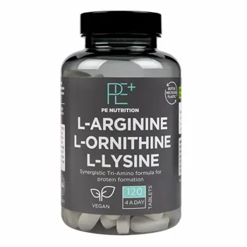 l carnitine l arginine l ornithine PE Nutrition L-arginine L-ornithine L-lysine 120 Tablets