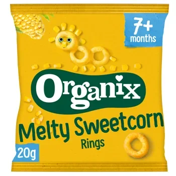Organix Sweetcorn Rings 8 X 20gr