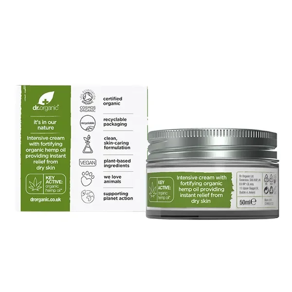 Dr Organic Hemp Oil 24H Rescue Cream 50ml - Holland & Barrett Cyprus