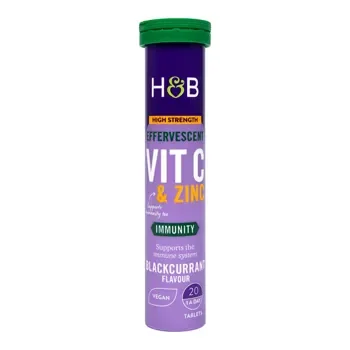 Holland & Barrett Βιταμίνη C 1000mg Ψευδάργυρος Αναβράζοντα 20Ταμπλέτες Φραγκοστάφυλλο