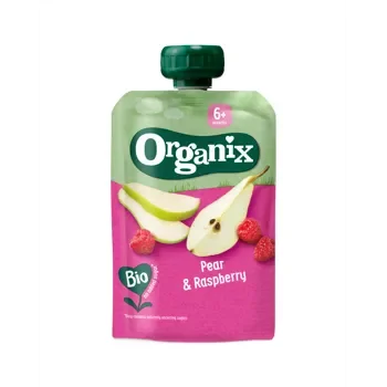 Organix Pouch Pear & Raspberry 100gr