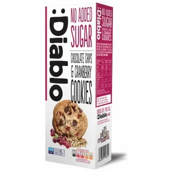 Diablo No Added Sugar Chocolate Chip & Cranberry Cookies 135gr