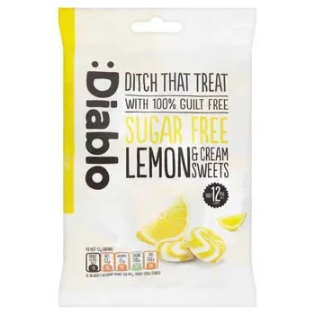 Diablo Sugar Free Lemon & Cream Sweets 75gr