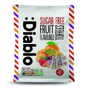 Diablo Sugar Free Fruit Toffee Sweets 75gr