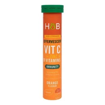 Holland & Barrett Βιταμίνη C Ψευδάργυρος Βιταμίνη Β Αναβράζοντα 1000mg 20 Ταμπλέτες