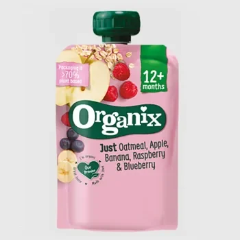 Organix Pouch Oat, Apple, Banana, Raspberry & Blueberry 6X100gr