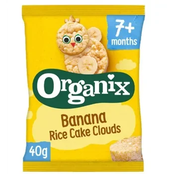Organix Rice Cakes Banana Clouds 6X40gr