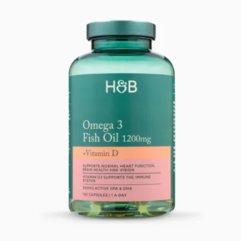 Holland & Barrett Omega 3 1200mg Plus D3 120 Tablets