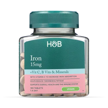 Holland & Barret Iron 15mg B Vitamins C & Minerals 180 Tablets