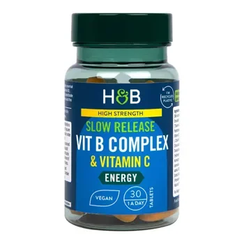 Holland & Barrett  High Strength Slow Release Vitamin B Comp & Vitamin C 30 Tablets