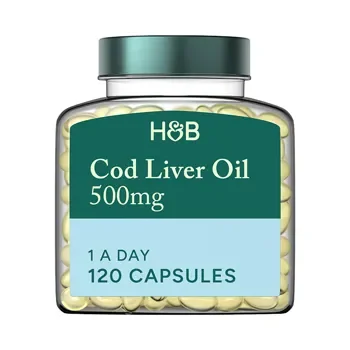Holland & Barrett  Cod Liver Oil 500mg 120 Capsules