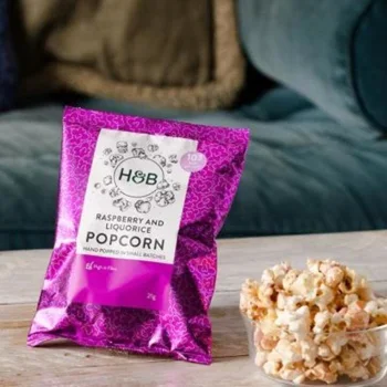 H&B Popcorn Raspberry & Liquorice 21gr