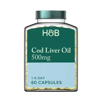 Holland & Barrett Pure Cod Liver Oil 500mg 60 Capsules