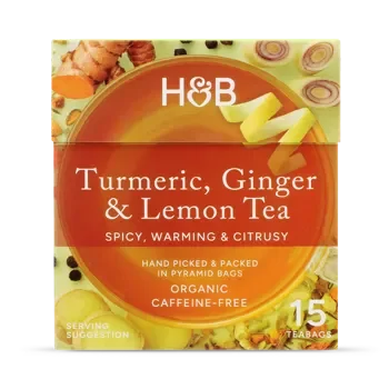 H&B Turmeric Ginger & Lemon Tea 15 Bags