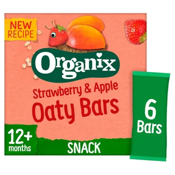 Organix Strawberry Apple Oaty Bar 6X23g