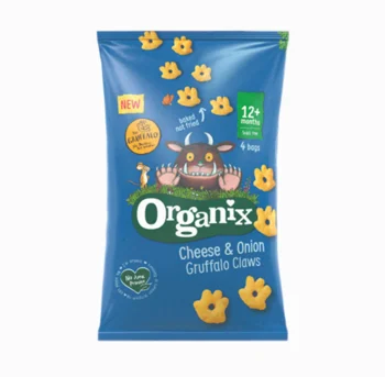 Organix Cheese Onion Gruffalo Claws Multipack 4x15g