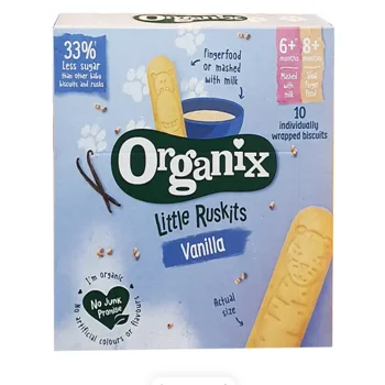 Organix Vanilla Ruskits Biscuits 4x60g
