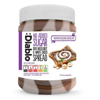 Diablo Not Added Sugar Hazelnut & White Chocolate Spread 350g