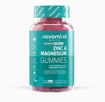 Novomins ZMA Zinc, Magnesium & Vitamin B6 Strawberry Flavoured 60 Gummies